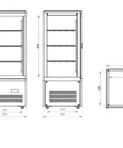 Tefcold UPD80 80 Ltr Glass Display Refrigeration
