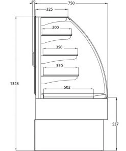 Trimco Zurich II SS Range Stainless Patisserie Display Cabinet