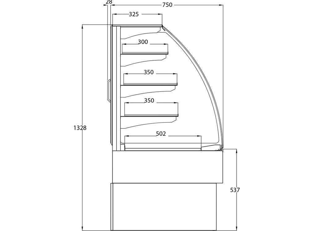 Trimco Zurich II SS Range Stainless Patisserie Display Cabinet 2 Trimco Zurich II SS Range Stainless Patisserie Display Cabinet