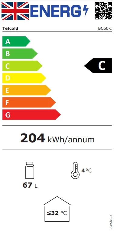 Tefcold BC60 67 Ltr Glass Door Merchandiser 4 Tefcold BC60 67 Ltr Glass Door Merchandiser