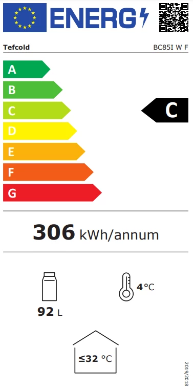 Tefcold BC85 92 Ltr Glass Door Merchandiser Refrigeration 4 Tefcold BC85 92 Ltr Glass Door Merchandiser Refrigeration