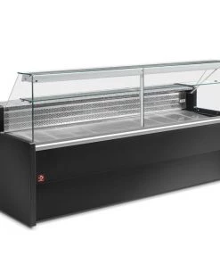 Diamond Hill Black Flat Glass Serve Over Refrigeration