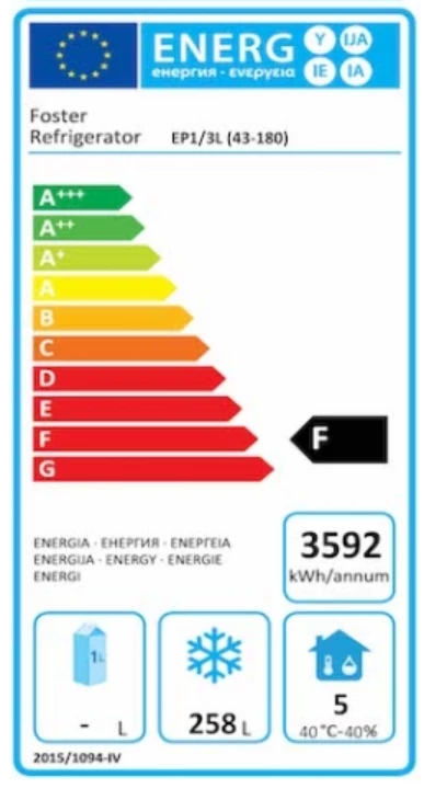 Foster EcoPro G3 EP1/3L Freezer Counter Refrigeration 2 Foster EcoPro G3 EP1/3L Freezer Counter Refrigeration