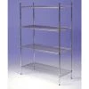Sinks Tables And Storage EAIS EZ Store 4 Tier Bright Chrome Wire Shelving - 1800mm High