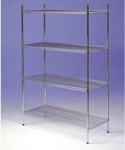 EAIS EZ Store 4 Tier Nylon Coated Wire Shelving - 1800mm High