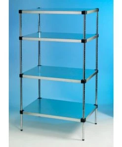 EAIS EZ Store 3 Tier Galvanised Solid Shelving - 1650mm High Sinks Tables And Storage