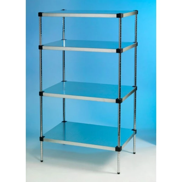 Sinks Tables And Storage EAIS EZ Store 4 Tier Galvanised Solid Shelving - 1800mm High 1 Sinks Tables And Storage EAIS EZ Store 4 Tier Galvanised Solid Shelving - 1800mm High