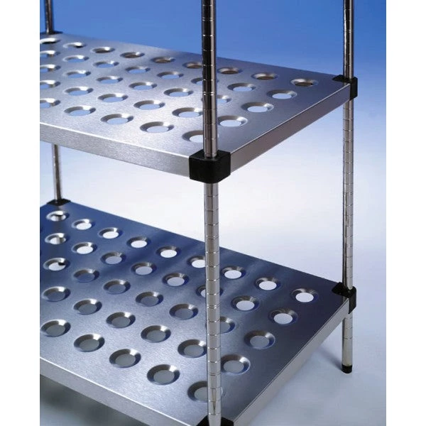EAIS EZ Store 4 Tier Stainless Steel Perforated Shelving - 1800mm High 1 EAIS EZ Store 4 Tier Stainless Steel Perforated Shelving - 1800mm High