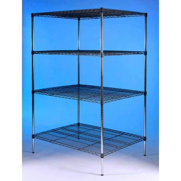 Sinks Tables And Storage EAIS EZ Store 3 Tier Wide Boy Nylon Coated Wire Shelving - 1650mm High 1 Sinks Tables And Storage EAIS EZ Store 3 Tier Wide Boy Nylon Coated Wire Shelving - 1650mm High