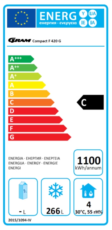 Gram Compact F 420 RG C2 5W 359 Ltr Upright Freezer Refrigeration 4 Gram Compact F 420 RG C2 5W 359 Ltr Upright Freezer Refrigeration
