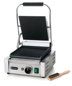 Hendi Contact Grill - Ribbed Top And Bottom