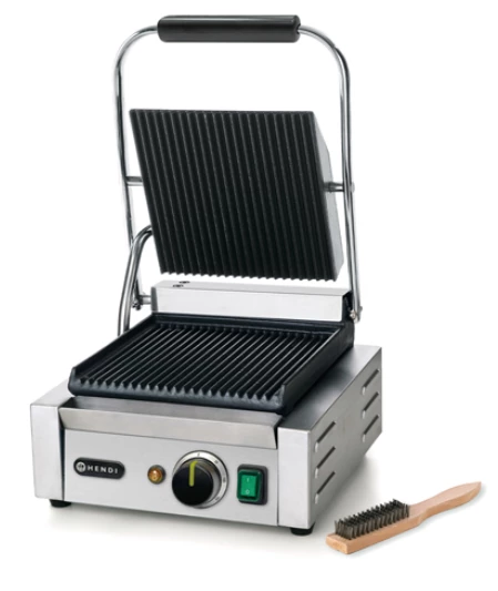 Hendi Contact Grill - Ribbed Top And Bottom 1 Hendi Contact Grill - Ribbed Top And Bottom