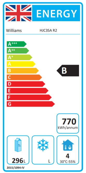 Refrigeration Williams Three Door Refrigerated Counter HJC3-SA 2 Refrigeration Williams Three Door Refrigerated Counter HJC3-SA