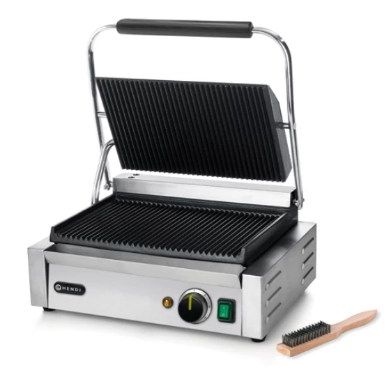 Hendi Large Contact Grill - Ribbed Top And Bottom 1 Hendi Large Contact Grill - Ribbed Top And Bottom