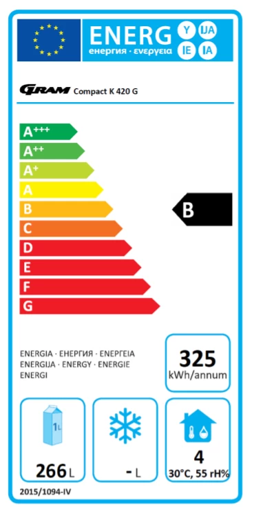 Gram Compact K 420 RG C2 5W 359 Ltr Upright Refrigerator 4 Gram Compact K 420 RG C2 5W 359 Ltr Upright Refrigerator
