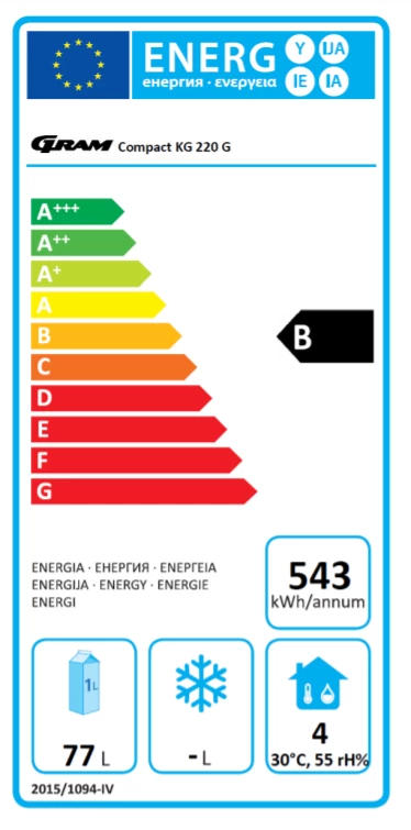 Refrigeration Gram Compact KG 220 RG 2W 128 Ltr Undercounter Refrigerator 4 Refrigeration Gram Compact KG 220 RG 2W 128 Ltr Undercounter Refrigerator