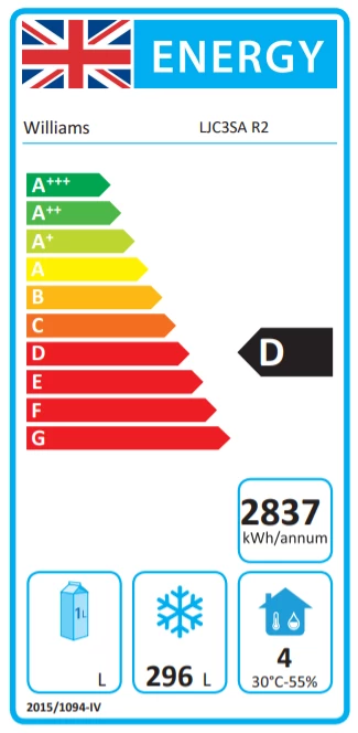 Williams Three Door Freezer Counter LJC3-SA 2 Williams Three Door Freezer Counter LJC3-SA