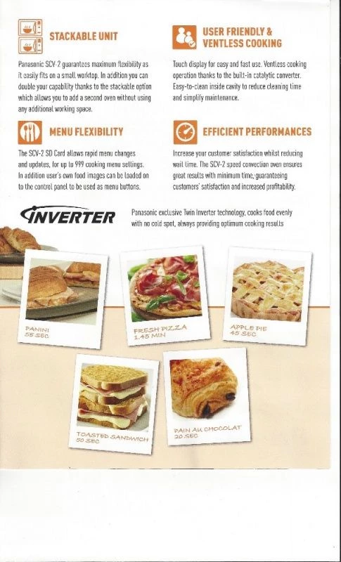 Panasonic NE-SCV2BPQ High Speed Convection Microwave Oven Restaurant Equipment 4 Panasonic NE-SCV2BPQ High Speed Convection Microwave Oven Restaurant Equipment