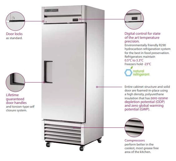 True T-23-HC 651 Ltr Upright Foodservice Refrigerator 5 True T-23-HC 651 Ltr Upright Foodservice Refrigerator