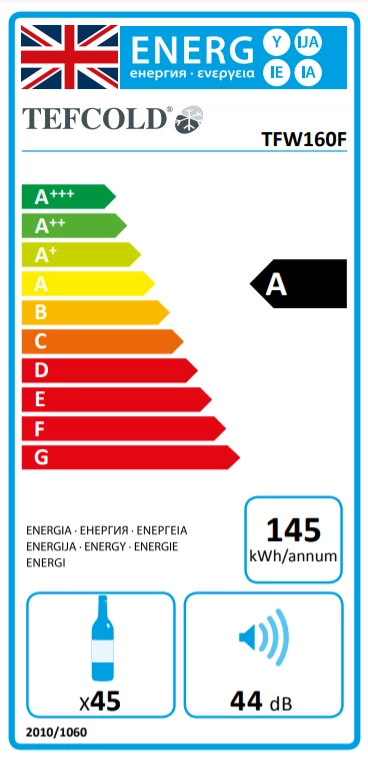 Tefcold TFW160S 155 Ltr Wine Cooler Refrigeration 2 Tefcold TFW160S 155 Ltr Wine Cooler Refrigeration