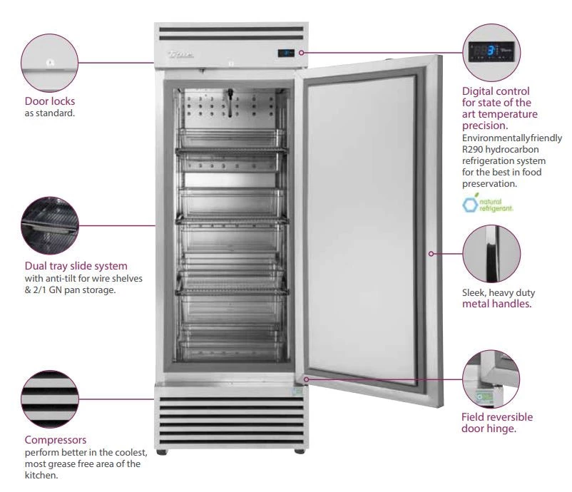 True TGN-2R-2S 1440 Ltr 2/1 GN Upright Foodservice Refrigerator 4 True TGN-2R-2S 1440 Ltr 2/1 GN Upright Foodservice Refrigerator