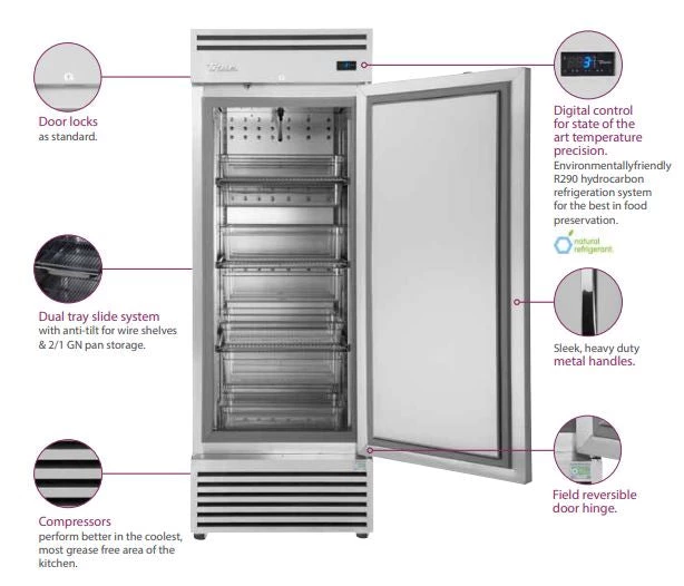 Refrigeration True TGN-1F-1S 720 Ltr 2/1 GN Upright Foodservice Freezer 5 Refrigeration True TGN-1F-1S 720 Ltr 2/1 GN Upright Foodservice Freezer