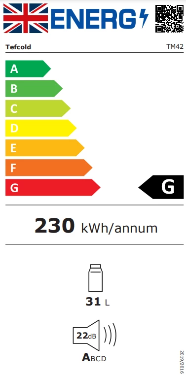 Tefcold TM42 36 Ltr Solid Door Minibar 3 Tefcold TM42 36 Ltr Solid Door Minibar