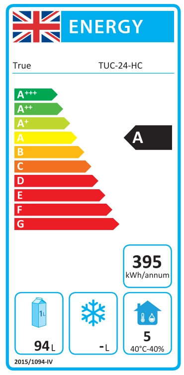 True TUC-24-HC 158 Ltr Undercounter Foodservice Refrigerator 4 True TUC-24-HC 158 Ltr Undercounter Foodservice Refrigerator