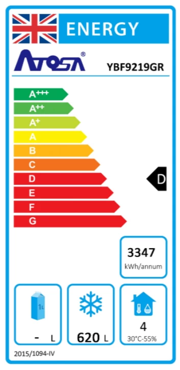 Atosa YBF9219GR Double Door Upright Freezer 2 Atosa YBF9219GR Double Door Upright Freezer