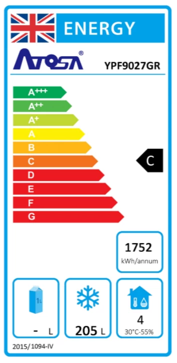 Atosa YPF9027GR Two Door Prep Counter Freezer 2 Atosa YPF9027GR Two Door Prep Counter Freezer